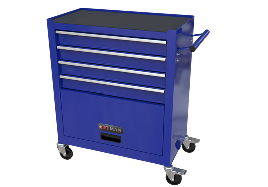 4 Drawers Tool Cabinet with Tool Sets--BLUE