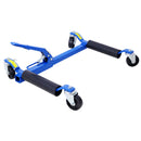 Set of (2) Wheel Dolly Car Skates Vehicle Positioning Hydraulic Tire Jack Ratcheting Foot Pedal Lift Hydraulic Car Wheel Dolly, 1,250lbs blue