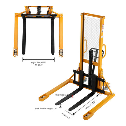 Manual Straddle-Leg Stacker (2,200 lb)