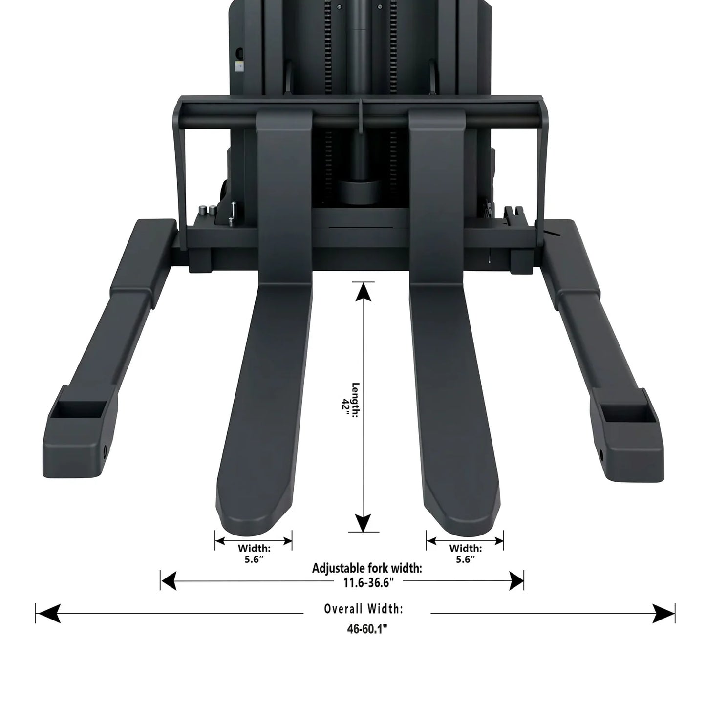 Semi-Electric Straddle Stacker A-3012 (3,300 lb) 118" Lift Height