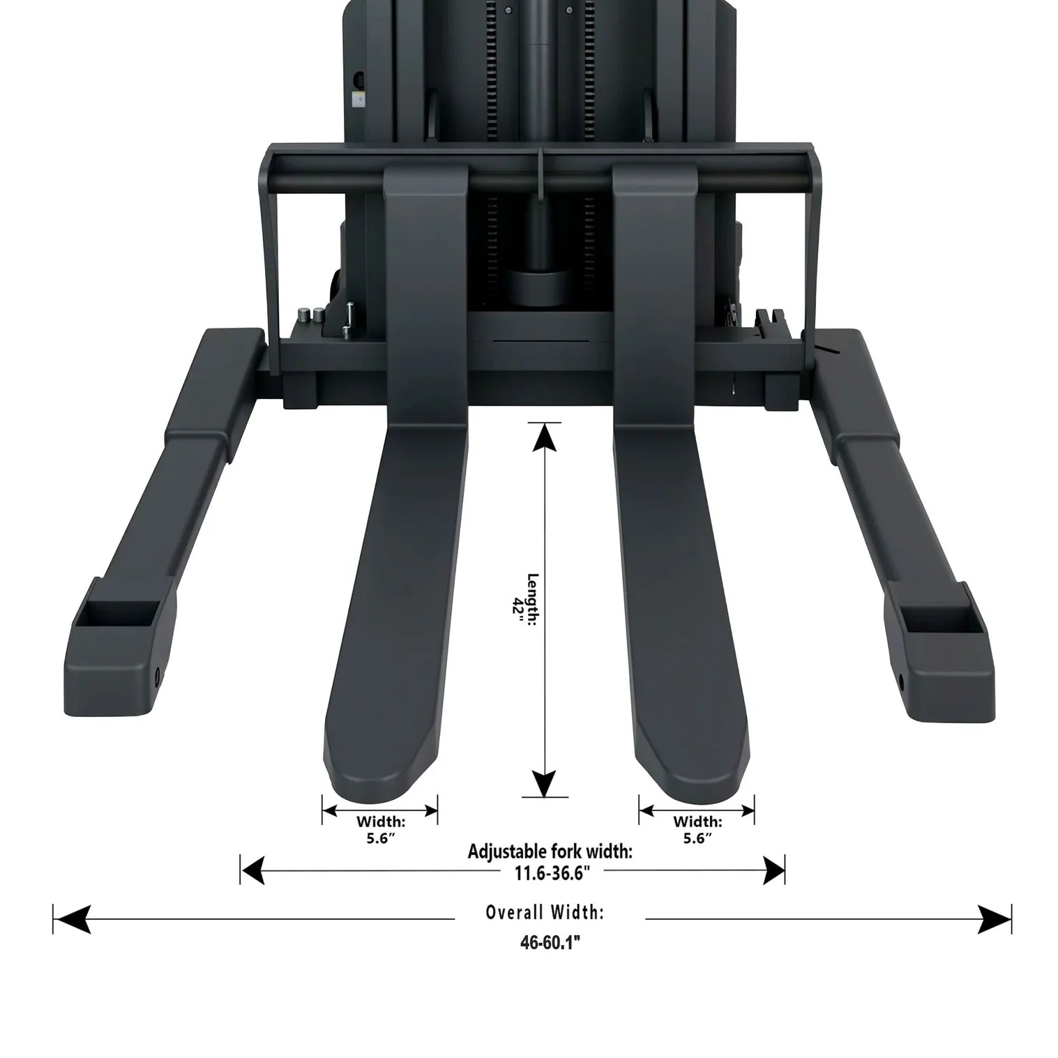 Semi-Electric Straddle Stacker A-3012 (3,300 lb) 118" Lift Height