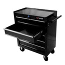5 DRAWERS MULTIFUNCTIONAL TOOL CART WITH WHEELS-BLACK