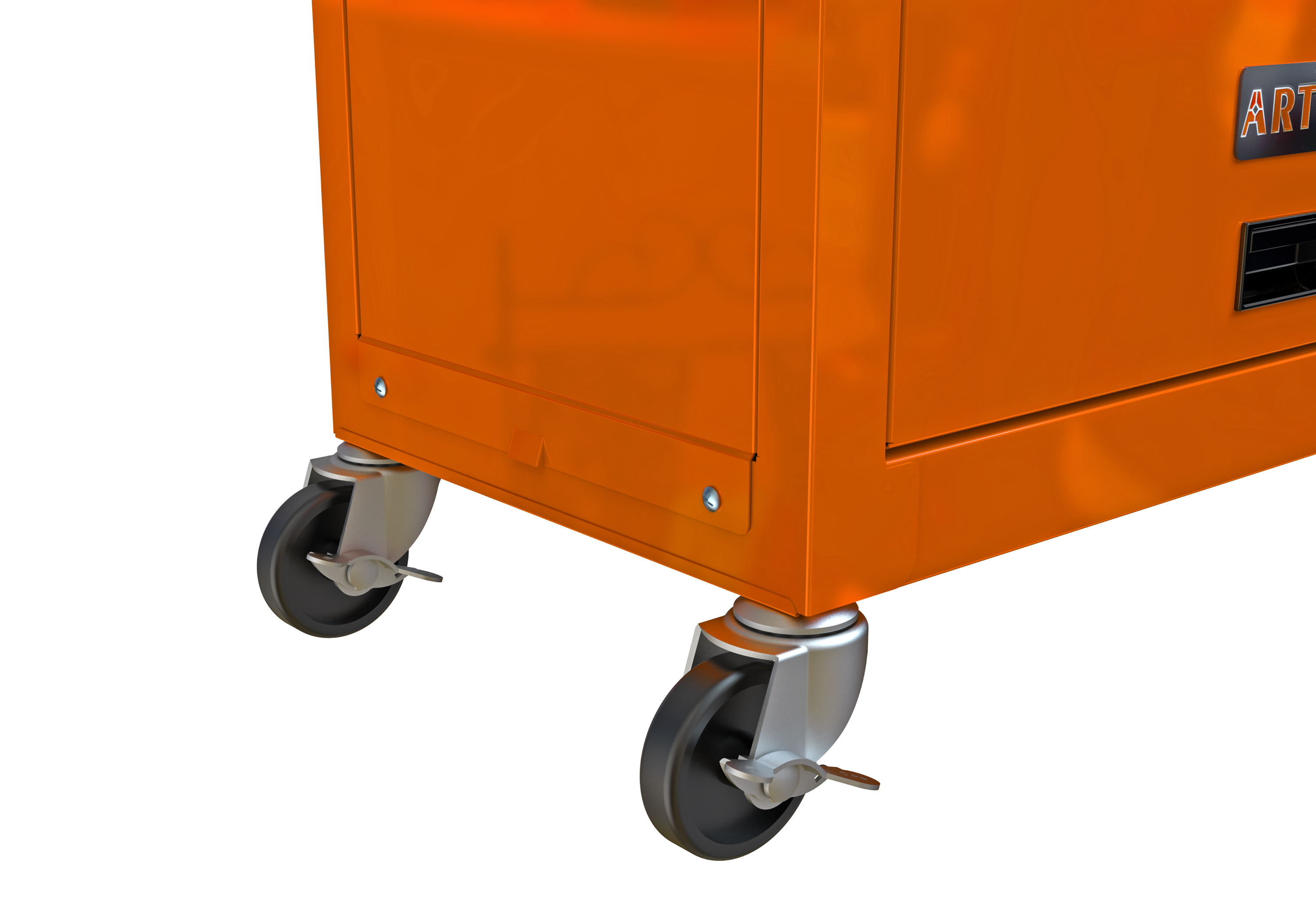 High Capacity Rolling Tool Chest with Wheels and Drawers, 8-Drawer Tool Storage Cabinet--ORANGE