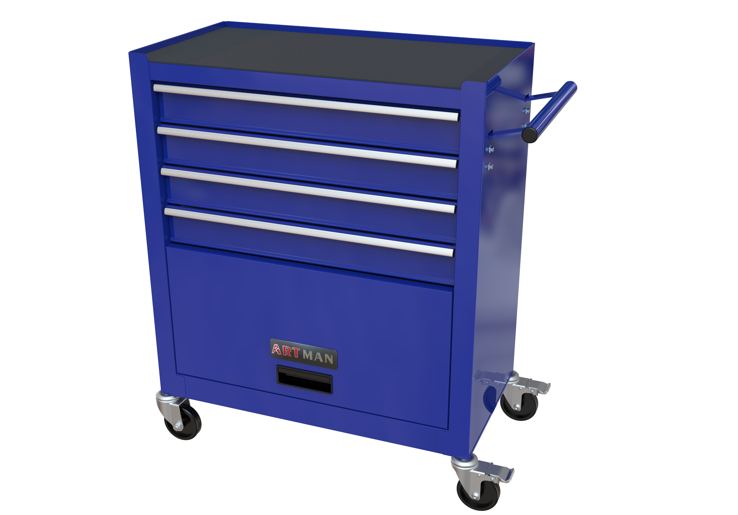 4 Drawers Tool Cabinet with Tool Sets--BLUE