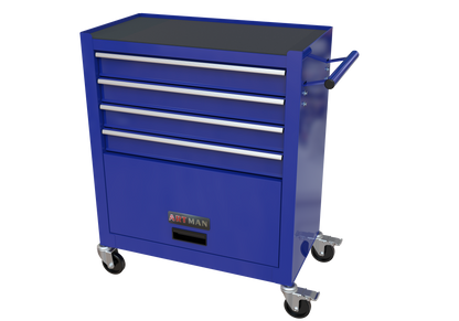 4 Drawers Tool Cabinet with Tool Sets--BLUE