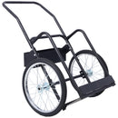 Large Dual Oxygen Tank Cart Dolly Double Cylinder Cart, 20" pneumatic Wheels Includes two fastening belts ,black