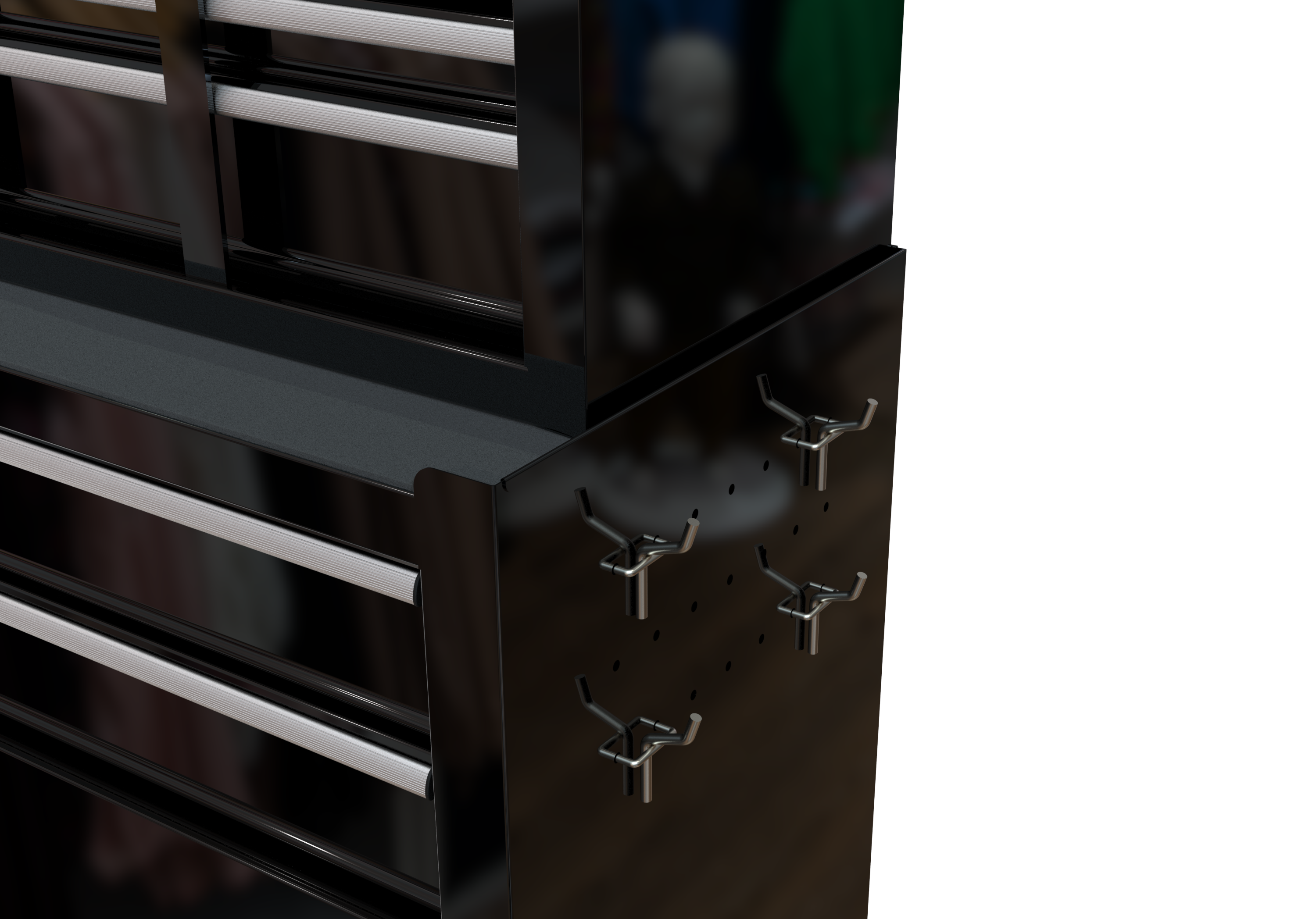 High Capacity Rolling Tool Chest with Wheels and Drawers, 8-Drawer Tool Storage Cabinet--BLACK