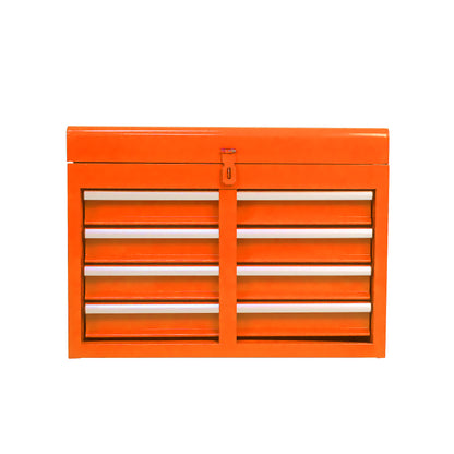 Detachable 5 Drawer Tool Chest with Bottom Cabinet and One Adjustable Shelf--Orange