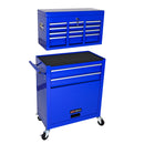 High Capacity Rolling Tool Chest with Wheels and Drawers, 8-Drawer Tool Storage Cabinet--BLUE