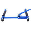 Set of (2) Wheel Dolly Car Skates Vehicle Positioning Hydraulic Tire Jack Ratcheting Foot Pedal Lift Hydraulic Car Wheel Dolly, 1,250lbs blue