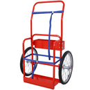 Large Dual Oxygen Tank Cart Dolly Double Cylinder Cart, 20"  pneumatic Wheels Includes two fastening belts
