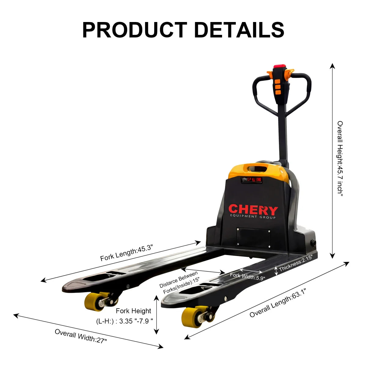 Chery 4400lbs Electric Pallet Jack