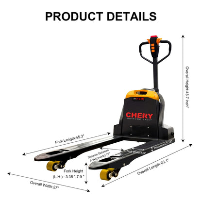 Chery 4400lbs Electric Pallet Jack