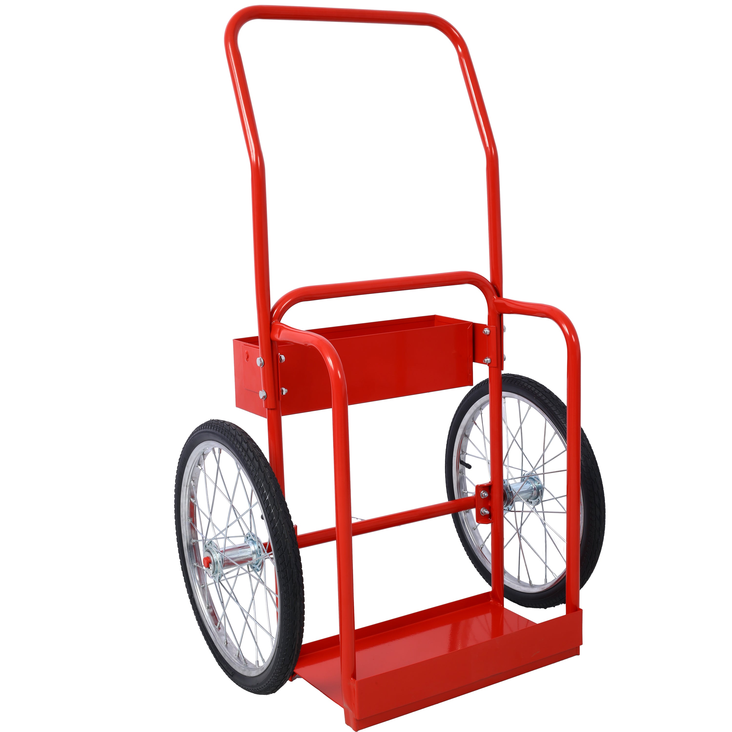 Large Dual Oxygen Tank Cart Dolly Double Cylinder Cart, 20"  pneumatic Wheels Includes two fastening belts