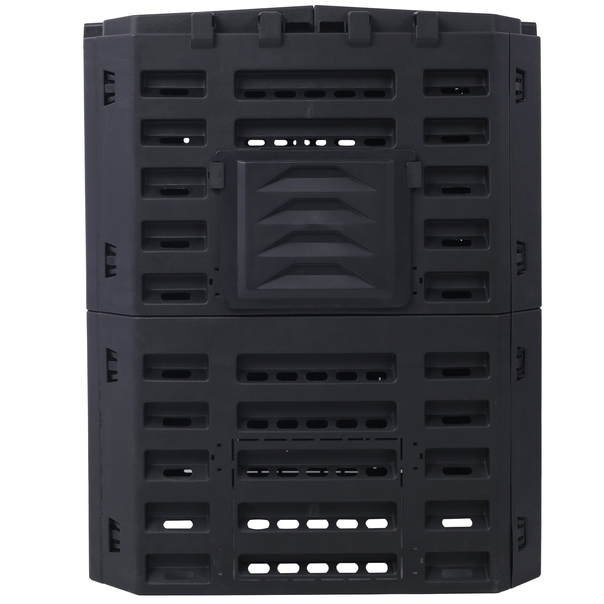 Garden Composter Bin Made from Recycled Plastic – 90 Gallons (340Liter) Large Compost Bin - Create Fertile Soil with Easy Assembly, Lightweight, Aerating Outdoor Compost Box
