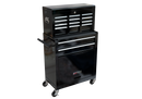 High Capacity Rolling Tool Chest with Wheels and Drawers, 8-Drawer Tool Storage Cabinet--BLACK