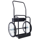 Large Dual Oxygen Tank Cart Dolly Double Cylinder Cart, 20" pneumatic Wheels Includes two fastening belts ,black