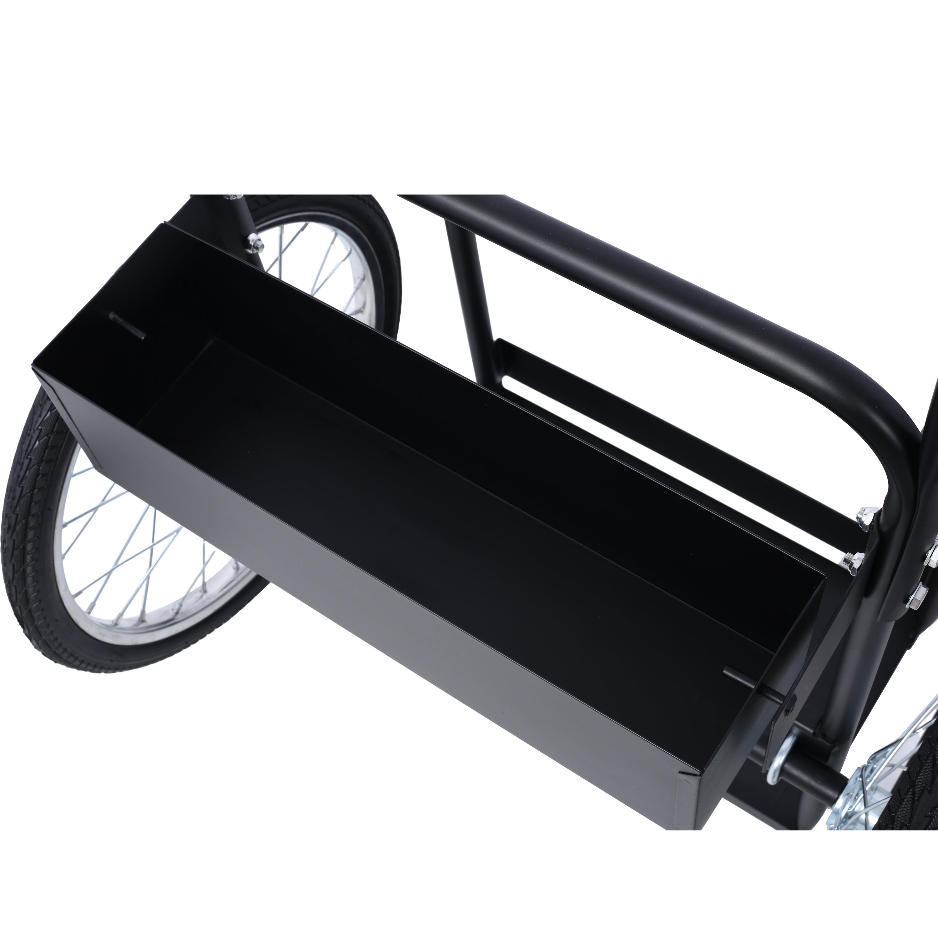 Large Dual Oxygen Tank Cart Dolly Double Cylinder Cart, 20" pneumatic Wheels Includes two fastening belts ,black