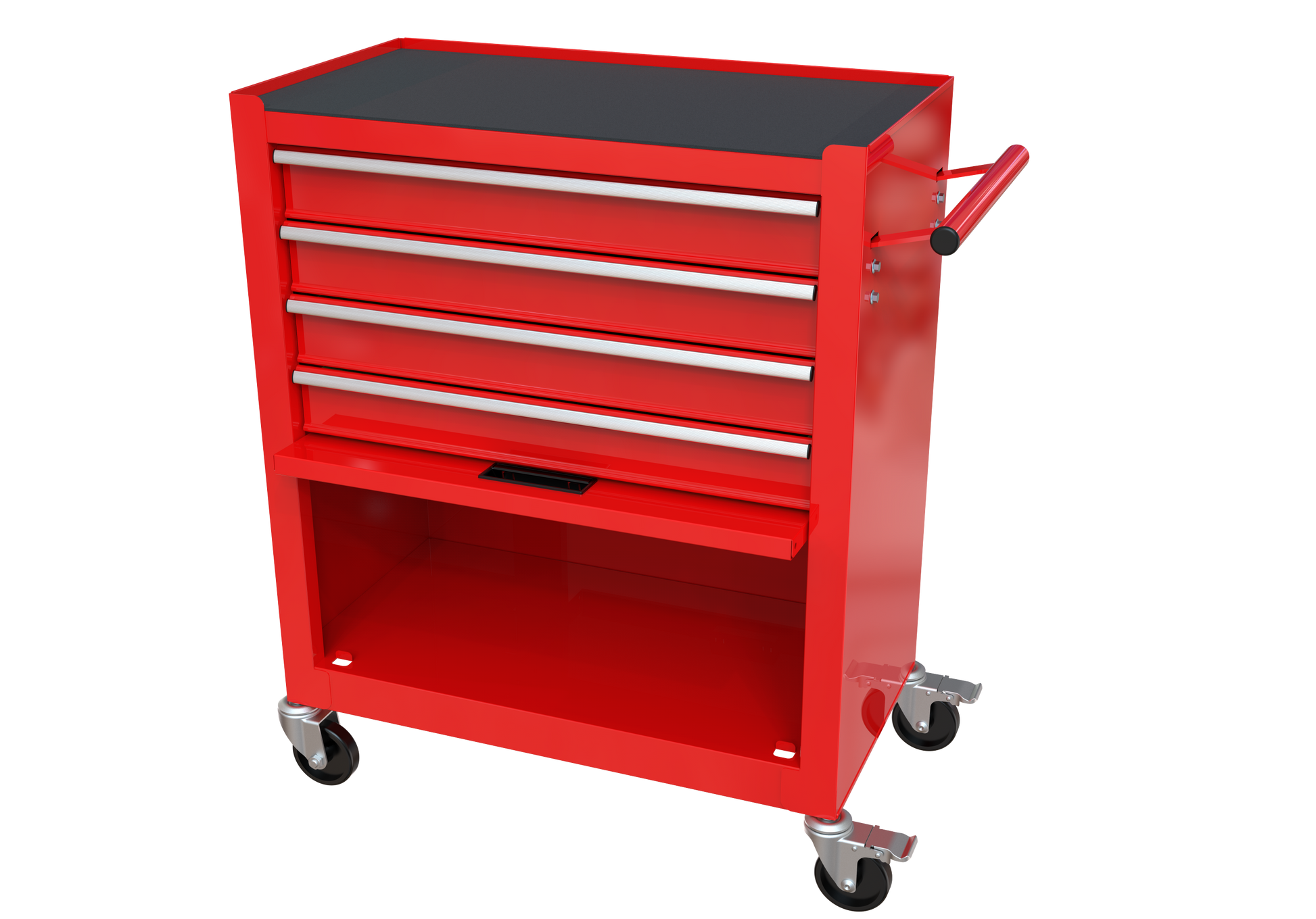 4 Drawers Tool Cabinet with Tool Sets-RED