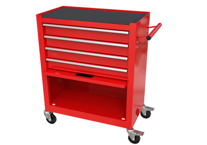 4 Drawers Tool Cabinet with Tool Sets-RED