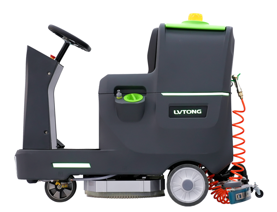 LVTONG 22-Inch Lithium Battery Ride-On Floor Scrubber (Single Brush)