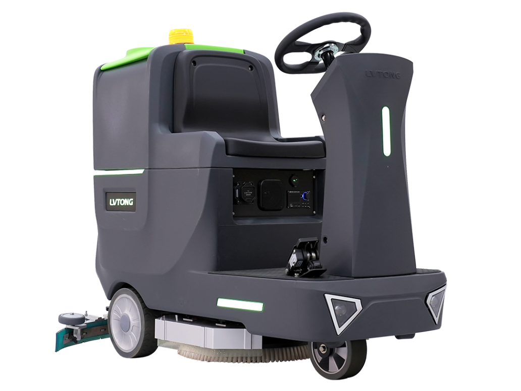 LVTONG 22-Inch Lithium Battery Ride-On Floor Scrubber (Single Brush)