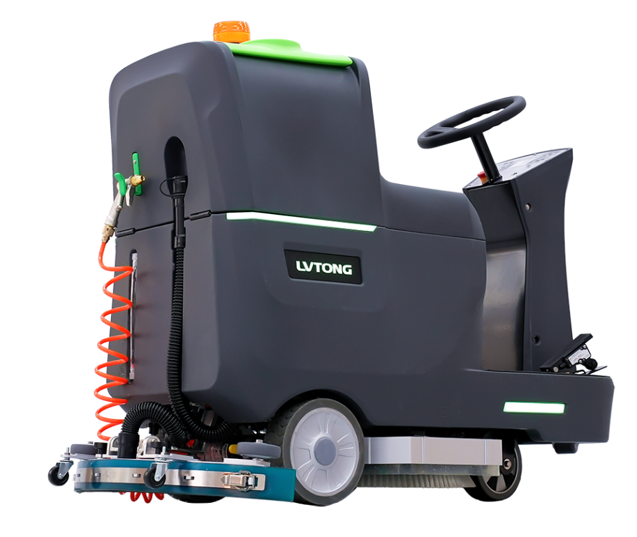 LVTONG 22-Inch Lithium Battery Ride-On Floor Scrubber (Single Brush)