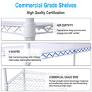 6 Tier 6000lbs Capacity NSF Metal Shelf Wire Shelving Unit, Heavy Duty Adjustable Storage Rack with Wheels & Shelf Liners