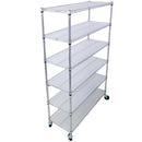 6 Tier 6000lbs Capacity NSF Metal Shelf Wire Shelving Unit, Heavy Duty Adjustable Storage Rack with Wheels & Shelf Liners