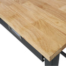 60in Work Bench, Workbench with Drawer Storage, Heavy Duty Bamboo Wood Work Table with Wheels for Garage Home Office