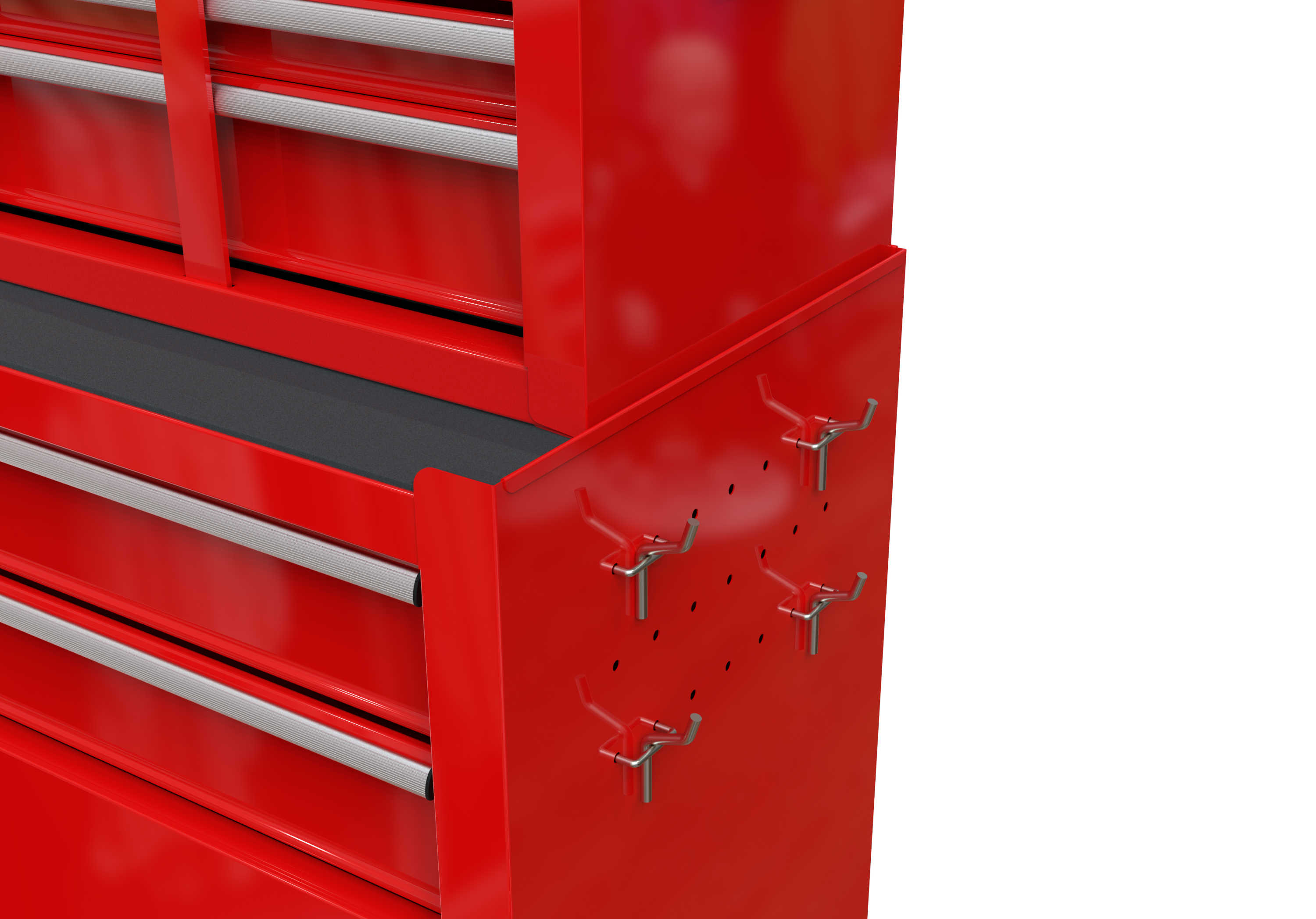 High Capacity Rolling Tool Chest with Wheels and Drawers, 8-Drawer Tool Storage Cabinet--RED
