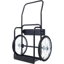 Large Dual Oxygen Tank Cart Dolly Double Cylinder Cart, 20" pneumatic Wheels Includes two fastening belts ,black