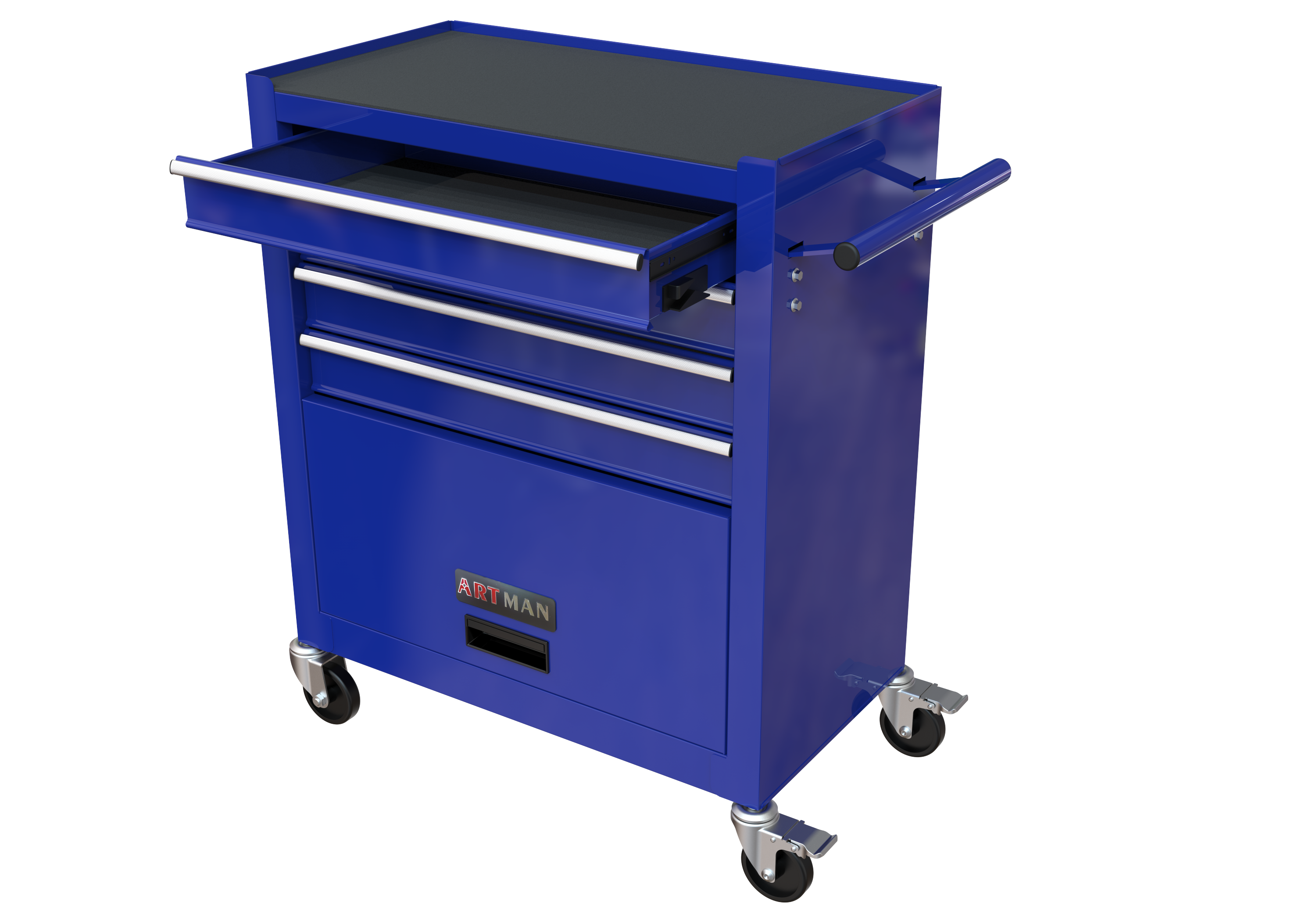 4 Drawers Tool Cabinet with Tool Sets--BLUE