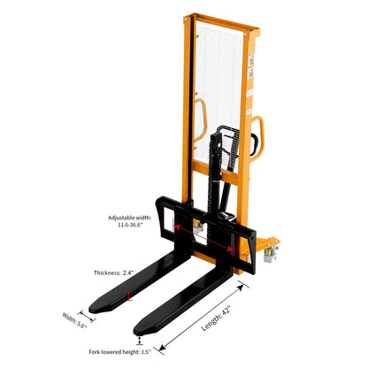 Manual Fixed-Leg Stacker A-3003 (2,200 lb)