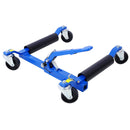 Set of (2) Wheel Dolly Car Skates Vehicle Positioning Hydraulic Tire Jack Ratcheting Foot Pedal Lift Hydraulic Car Wheel Dolly, 1,250lbs blue