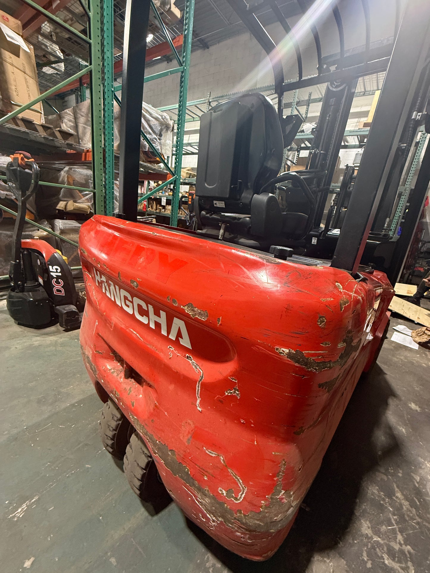 Used Hangcha 3-Wheel Electric Forklift (4,400 lb)