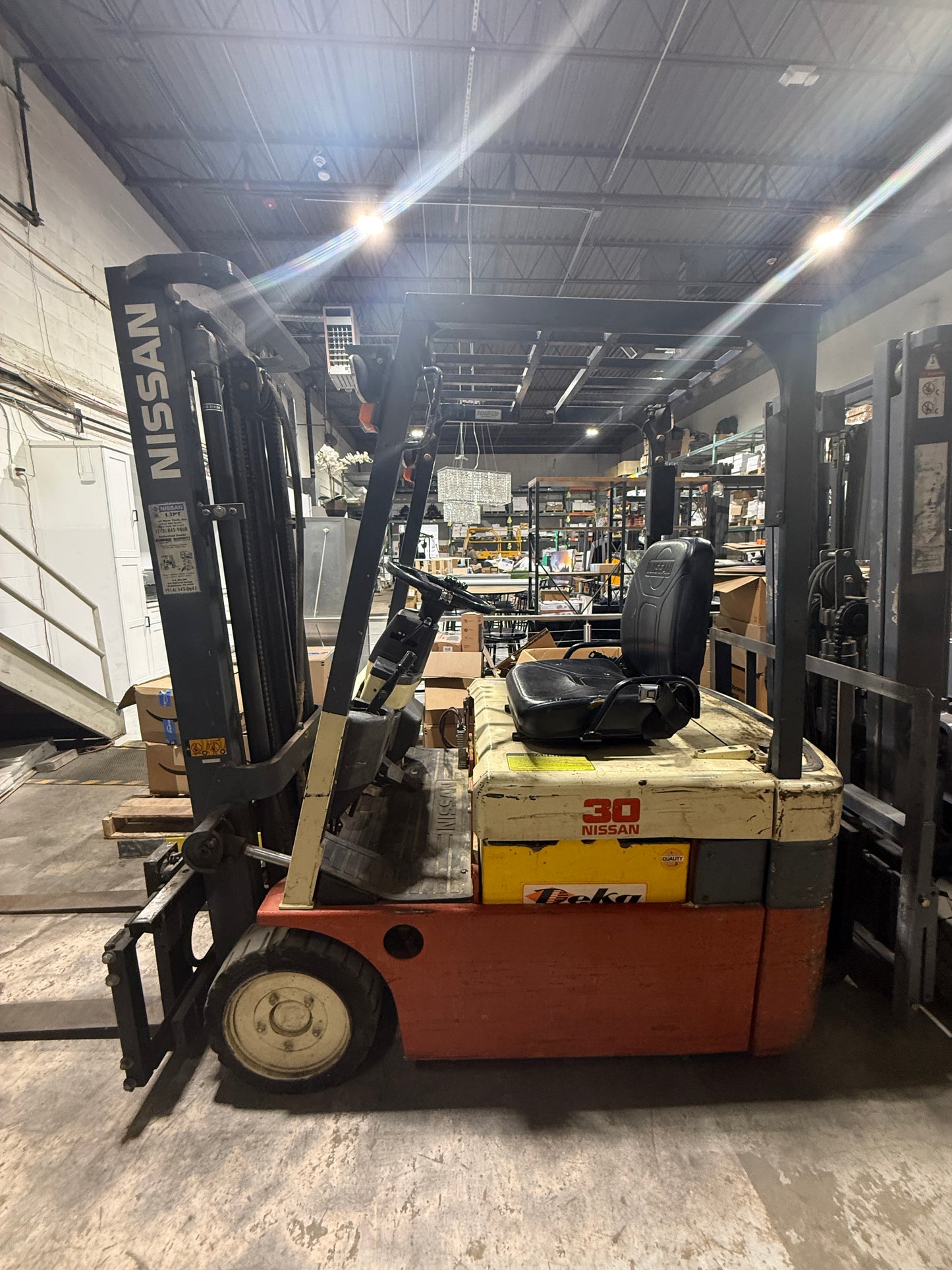 Used Nissan 3-Wheel Electric Forklift (3,300 lb)