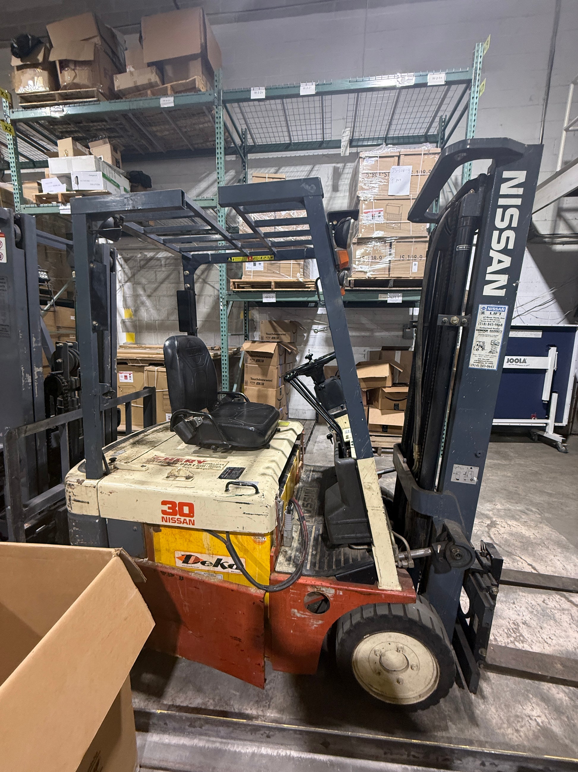 Used Nissan 3-Wheel Electric Forklift (3,300 lb)