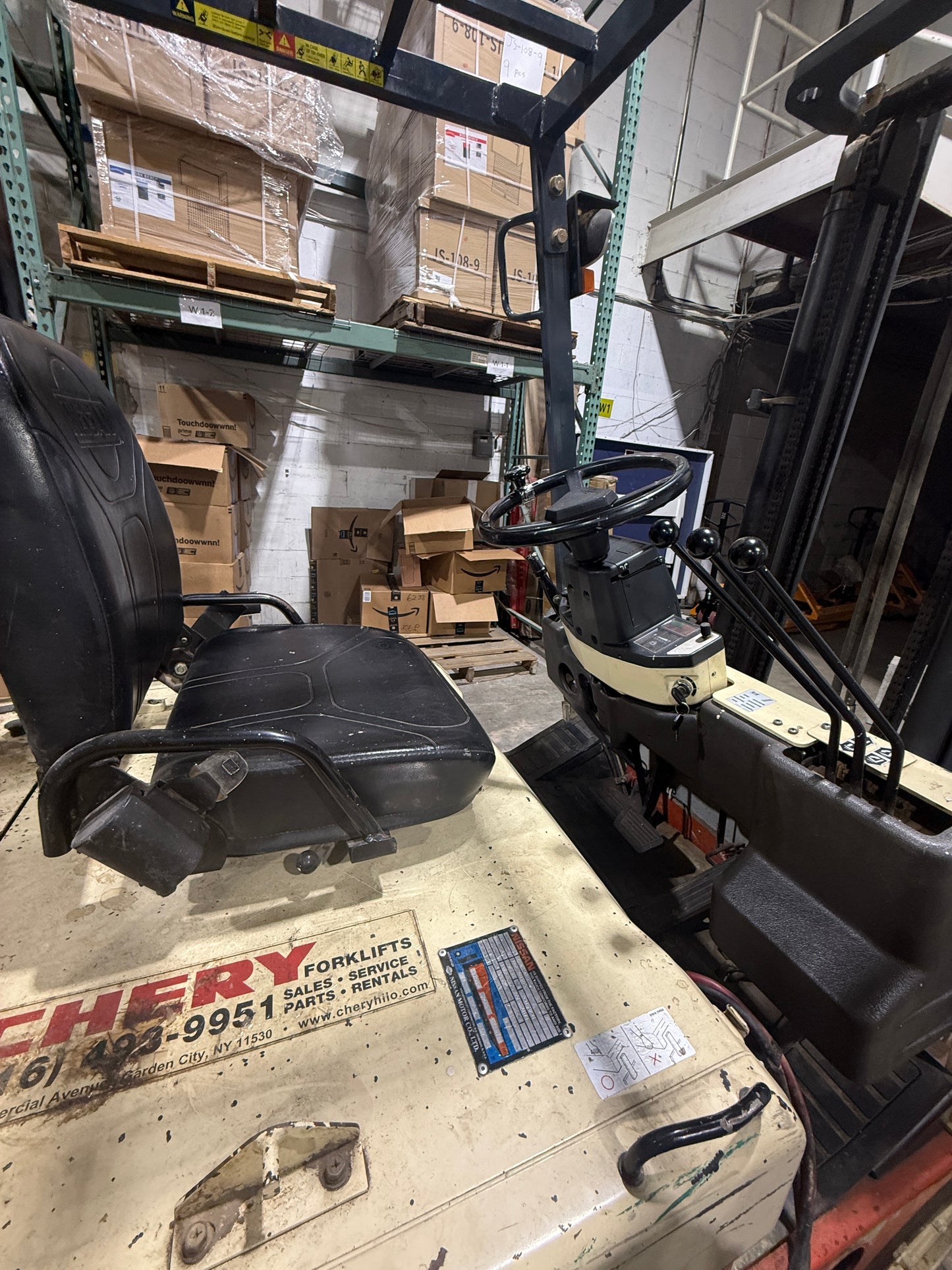 Used Nissan 3-Wheel Electric Forklift (3,300 lb)