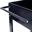 Products Elevated Mobile Raised Metal Planter Garden Bed for Backyard, Patio Wheels, Lower Shelf