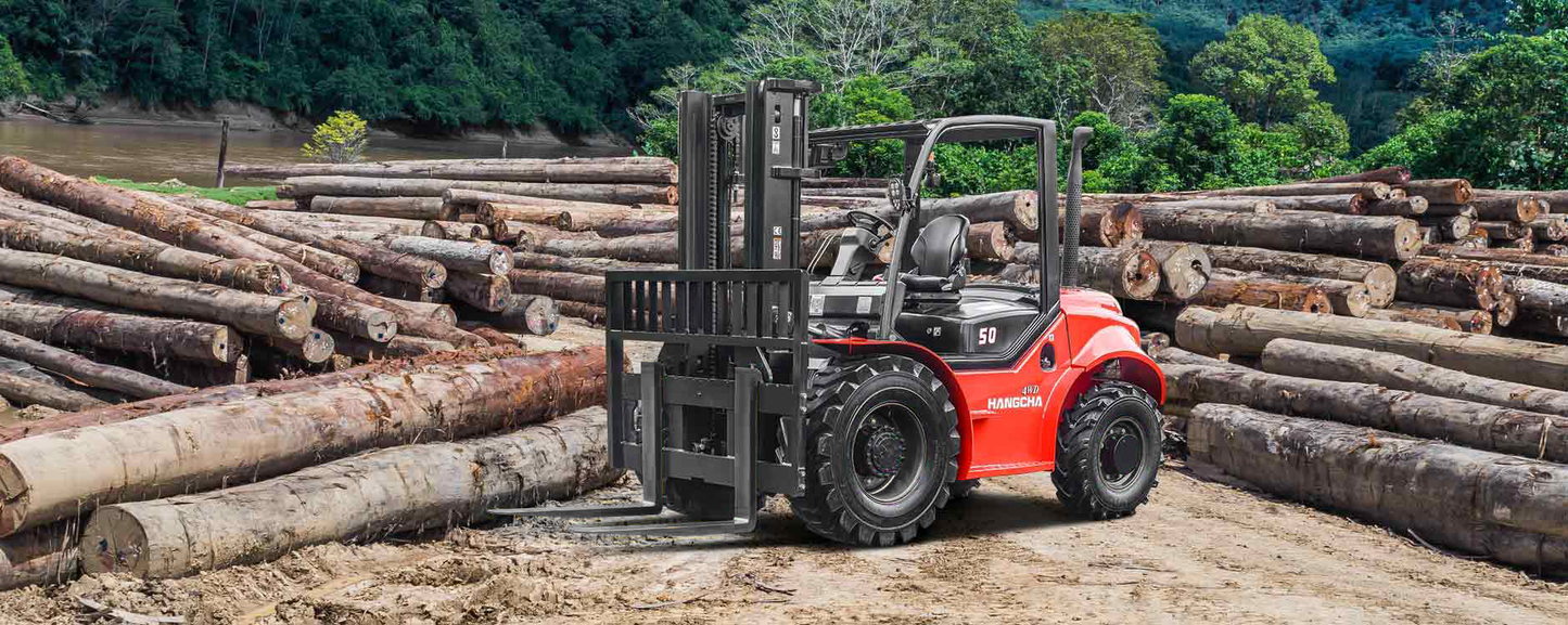 Hangcha Four-Wheel Drive Rough Terrain Forklift (11,000 lb)