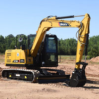 SY75C Small Excavator – Compact Power with Yanmar T4F Engine & Reinforced Structure(RUBBER TRACKS)
