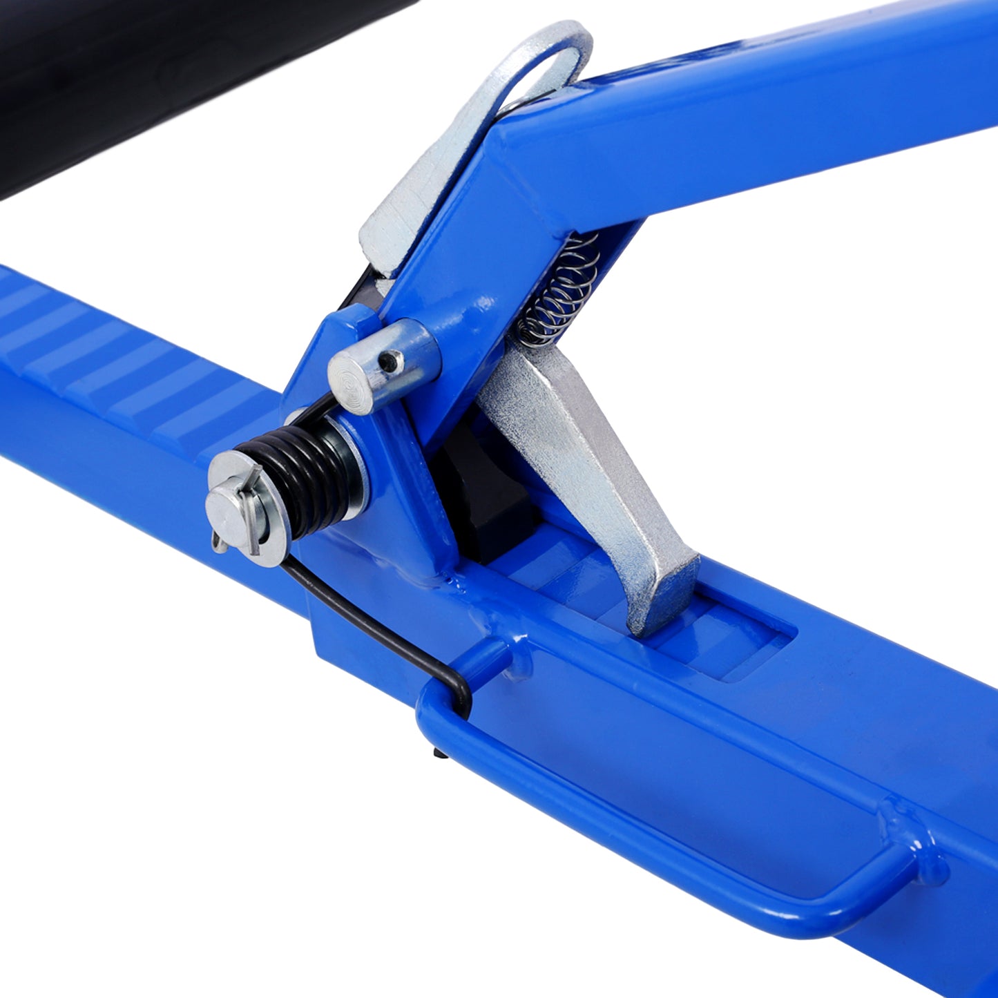 Set of (2) Wheel Dolly Car Skates Vehicle Positioning Hydraulic Tire Jack Ratcheting Foot Pedal Lift Hydraulic Car Wheel Dolly, 1,250lbs blue
