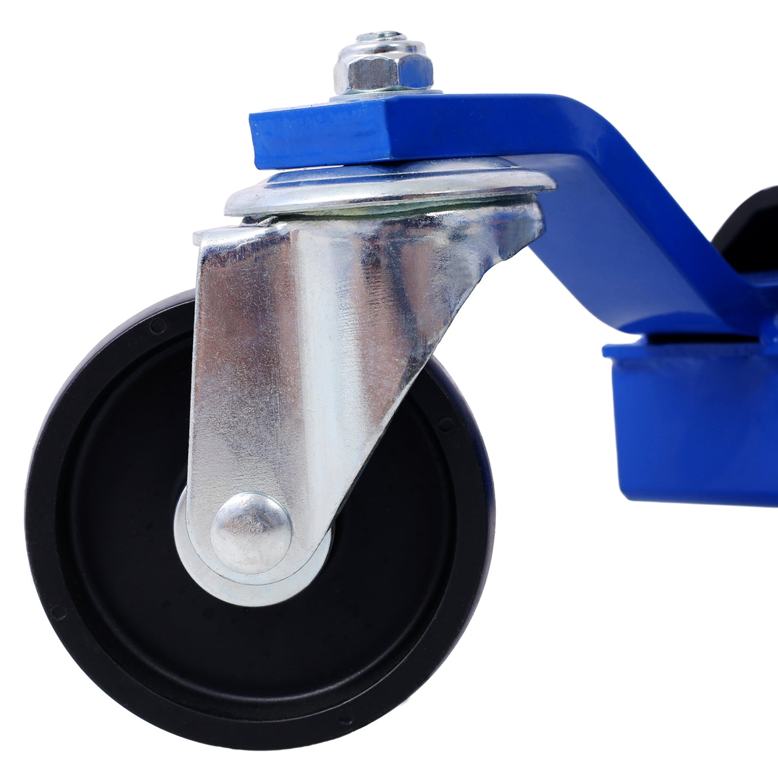 Set of (2) Wheel Dolly Car Skates Vehicle Positioning Hydraulic Tire Jack Ratcheting Foot Pedal Lift Hydraulic Car Wheel Dolly, 1,250lbs blue