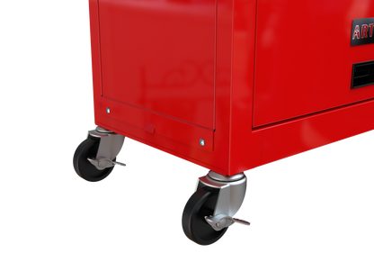 High Capacity Rolling Tool Chest with Wheels and Drawers, 8-Drawer Tool Storage Cabinet--RED