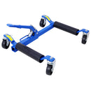 Set of (2) Wheel Dolly Car Skates Vehicle Positioning Hydraulic Tire Jack Ratcheting Foot Pedal Lift Hydraulic Car Wheel Dolly, 1,250lbs blue