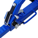 Set of (2) Wheel Dolly Car Skates Vehicle Positioning Hydraulic Tire Jack Ratcheting Foot Pedal Lift Hydraulic Car Wheel Dolly, 1,250lbs blue