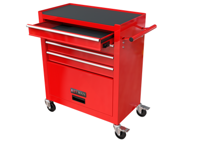 4 Drawers Tool Cabinet with Tool Sets-RED