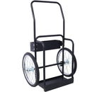 Large Dual Oxygen Tank Cart Dolly Double Cylinder Cart, 20" pneumatic Wheels Includes two fastening belts ,black