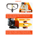 NobleLift Standard Duty Pallet Jack 5500 lbs Capacity 27''x48'' Forks